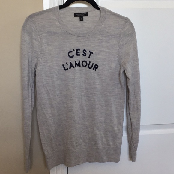 Banana Republic Sweaters - Banana republic C’EST L’AMOUR sweater